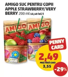 Amigo - SUC PENTRU COPII APPLE STRAWBERRY/VERY BERRY