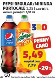 Pepsi - REGULAR/MIRINDA PORTOCALE