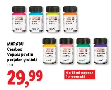 Creabox Vopsea pentru porţelan și sticlă