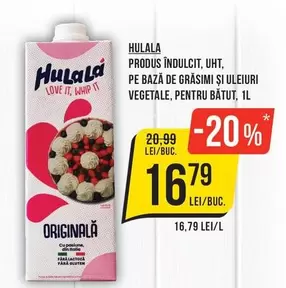 It - PRODUS ÎNDULCIT, UHT, PE BAZĂ DE GRĂSIMI ȘI ULEIURI VEGETALE, PENTRU BĂTUT