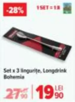Set x 3 lingurite, Longdrink