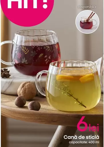 Cană de sticlă