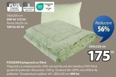 FOSSEKEN plapumă cu fibre