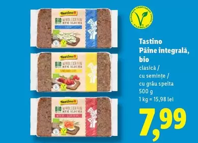 Pâine integrală, bio