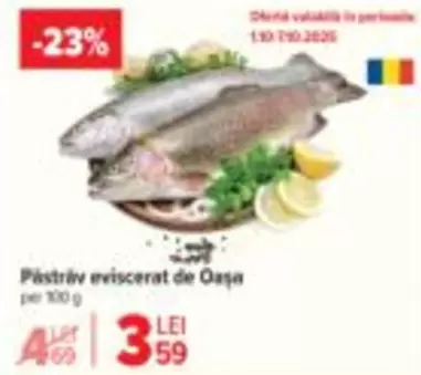 Păstrăv eviscerat de Oașa
