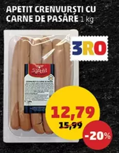 CRENVURSTI CU CARNE DE PASĂRE