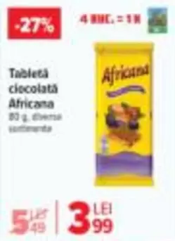 Tabletă ciocolată Africana