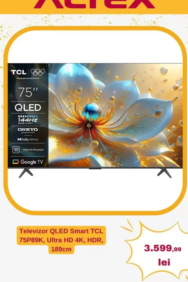 QLED Smart TCL 75P89K, Ultra HD 4K, HDR, 185cm