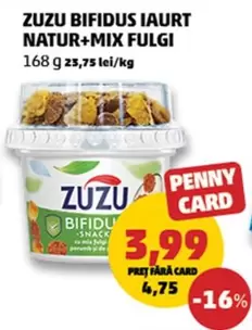 Zuzu - BIFIDUS IAURT NATUR+MIX FULGI