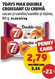 7days - DOUBLE CROISSANT CU CREMĂ