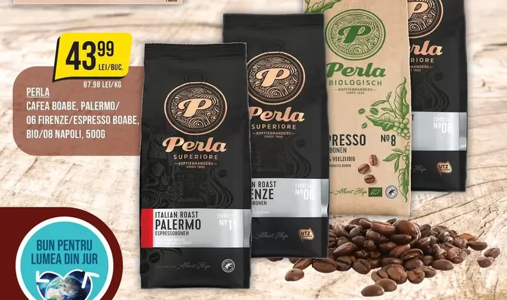 CAFEA BOABE, PALERMO/ DE FIRENZE/ ESPRESSO BOABE, 810/08 NAPOLI, 500G