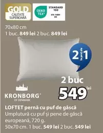 LOFTET pernă cu puf de gåscă