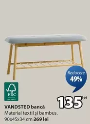 VANDSTED bancă