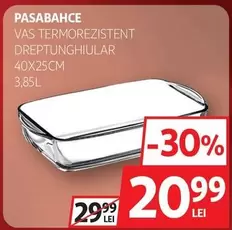 VAS TERMOREZISTENT DREPTUNGHIULAR