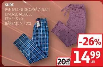 PANTALONI DE CASĂ ADULTI