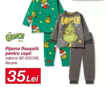 Pijama flauşată pentru copii