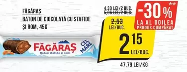 BATON DE CIOCOLATĂ CU STAFIDE