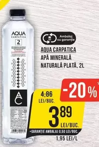 APĂ MINERALĂ NATURALĂ PLATĂ