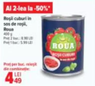 Roşii cuburi in sos de roşii