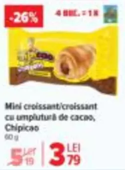 Mini croissant/croissant cu umplutură de cacao