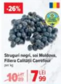 Struguri negri, soi Moldova, Filiera Calității Carrefour