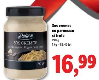 Sos cremos cu parmezan și trufe