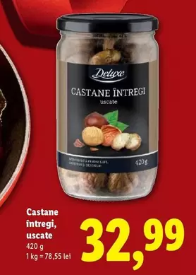 Castane intregi, uscate