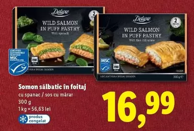 Somon sălbatic în foitaj