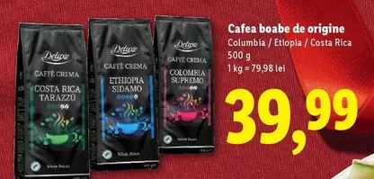 Cafea boabe de origine Columbia / Etiopia / Costa Rica