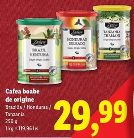 Cafea boabe de origine Brazilia / Honduras / Tanzania