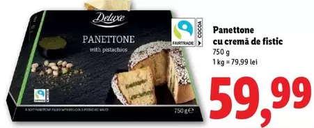 Panettone cu cremă de fistic