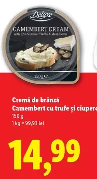 Camembert cu trufe și ciupere