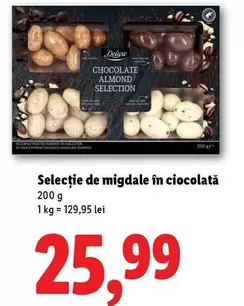 Selecție de migdale în ciocolată