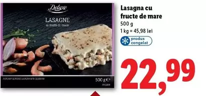 Lasagna cu fructe de mare