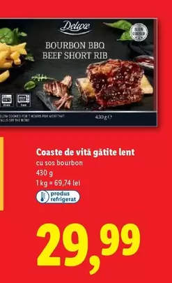 Coaste de vită gătite lent