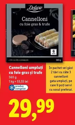 Cannelloni umpluti cu foie gras și trufe