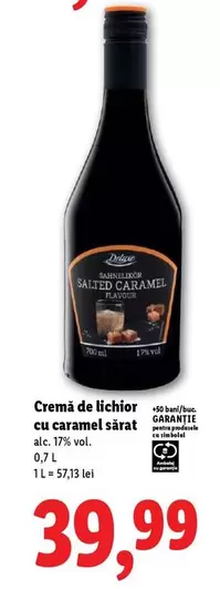 Crema de lichior cu caramel sărat