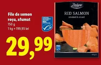 File de somon roşu, afumat