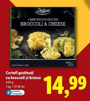 Frozen - Cartofi gratinați cu broccoli și brânză