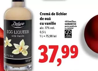Cremă de lichior de ouă cu vanilie