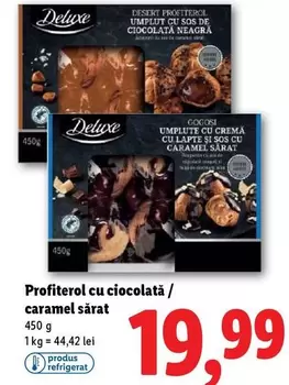 Profiterol cu ciocolată / caramel sărat