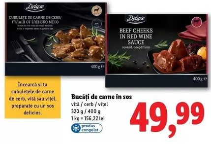 Bucăți de carne în sos