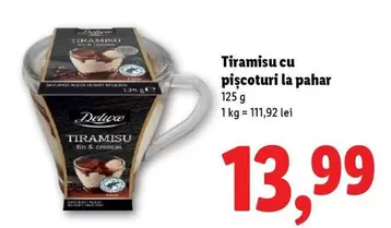 Tiramisu cu pişcoturi la pahar