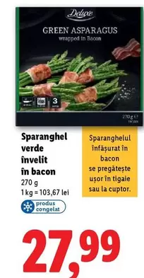 Sparanghel verde învelit în bacon