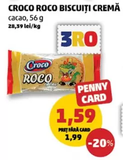 ROCO BISCUIȚI CREMĂ