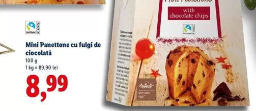 Mini Panettone cu fulgi de ciocolată