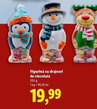 Figurină cu drajeuri de ciocolată