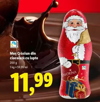 Moş Crăciun din ciocolată cu lapte