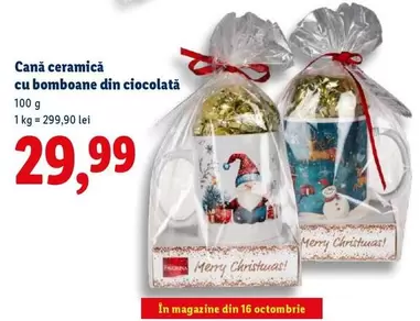 Cană ceramică cu bomboane din ciocolată