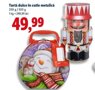 Turtă dulce în cutie metalică